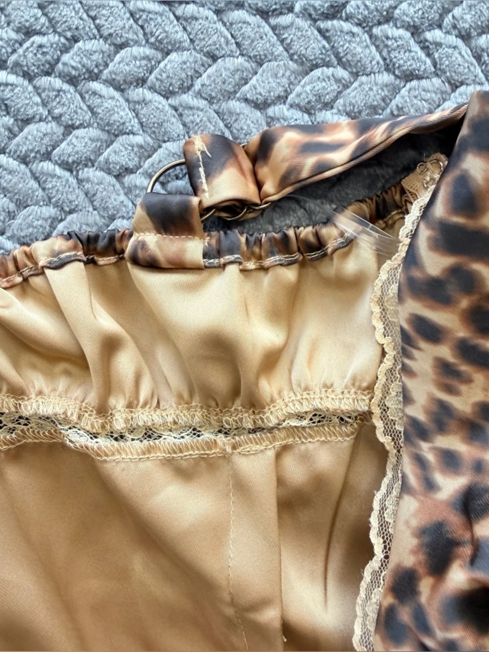 NWT Princess Polly Leopard Print Satin Midi Dress with Lace Detail Size 4 - Picture 11 of 16
